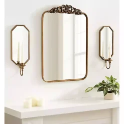 Clearance Kirklands Home Wardelle Antique Gold Mirrored Taper Candle Sconce