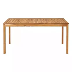 Kirklands Home Warm Acacia Wood Slatted 5-pc. Outdoor Dining Set