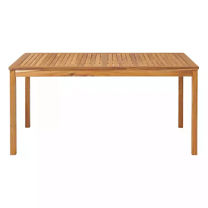 Kirklands Home Warm Acacia Wood Slatted 5-pc. Outdoor Dining Set