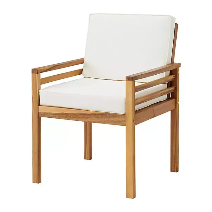 Kirklands Home Warm Acacia Wood Slatted 5-pc. Outdoor Dining Set