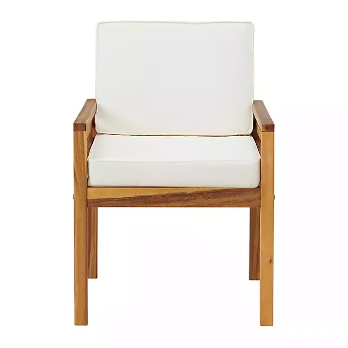 Kirklands Home Warm Acacia Wood Slatted 5-pc. Outdoor Dining Set