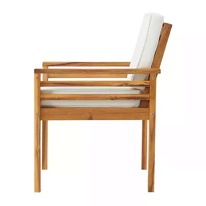 Kirklands Home Warm Acacia Wood Slatted 5-pc. Outdoor Dining Set