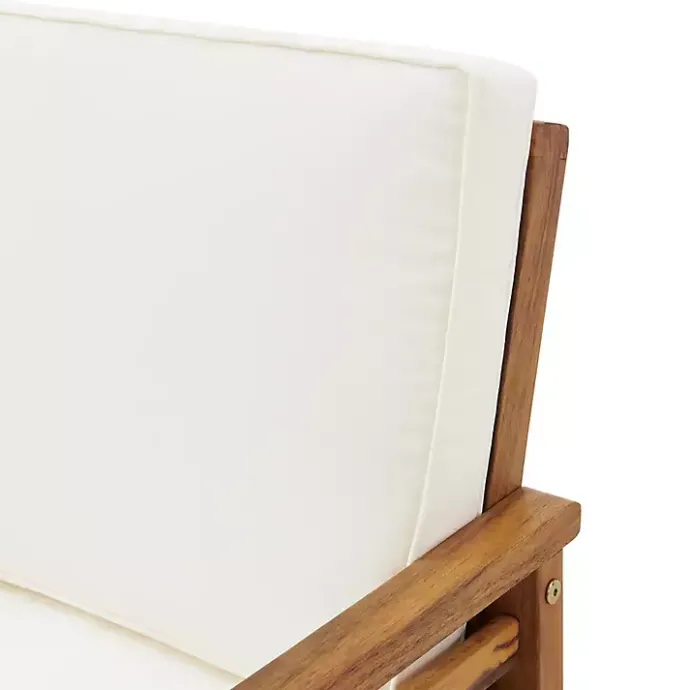 Kirklands Home Warm Acacia Wood Slatted 5-pc. Outdoor Dining Set