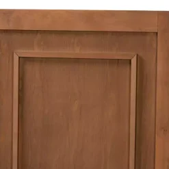 Best Kirklands Home Warm 3-Panel Wood Full Headboard Brown