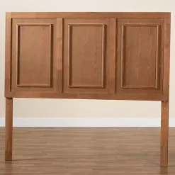Best Kirklands Home Warm 3-Panel Wood Full Headboard Brown
