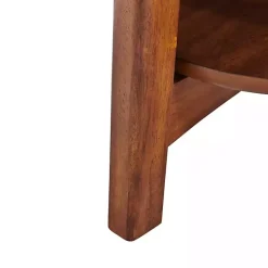 Sale Kirklands Home Warm Chestnut Wood Round Accent Table Brown