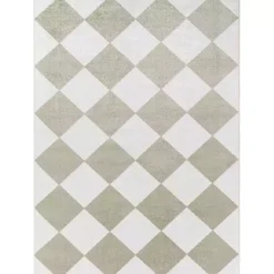 Best Kirklands Home Warm Gray Checkered Area Rug, 5x7