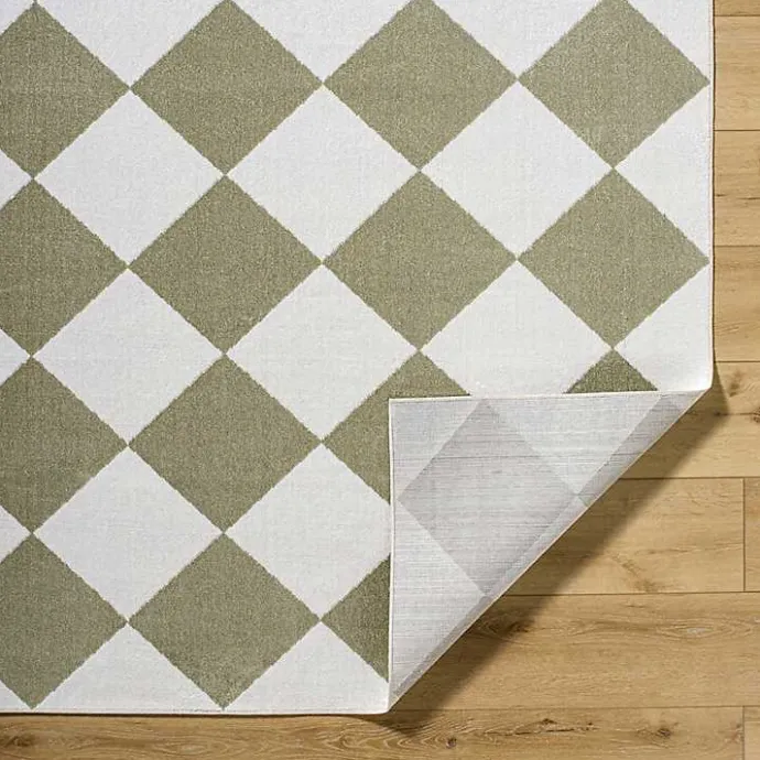 Sale Kirklands Home Warm Gray Checkered Area Rug, 6x9