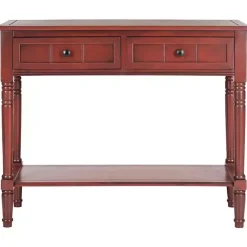 Clearance Kirklands Home Warm 2- Drawer Samantha Console Table Red