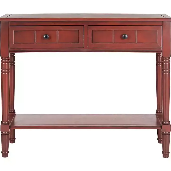 Clearance Kirklands Home Warm 2- Drawer Samantha Console Table Red