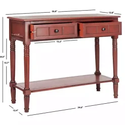 Clearance Kirklands Home Warm 2- Drawer Samantha Console Table Red