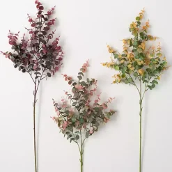 New Kirklands Home Warm Toned Eucalyptus Stems, Set of 3 Multi