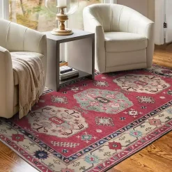 Online Kirklands Home Washable Shary Coral Area Rug, 5x7 Pink