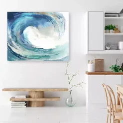 Outlet Kirklands Home Water Collar Giclee Canvas Art Print, 30x24 in. Blue