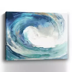 Outlet Kirklands Home Water Collar Giclee Canvas Art Print, 30x24 in. Blue