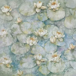 Discount Kirklands Home Water Lilies Framed Canvas Art Print