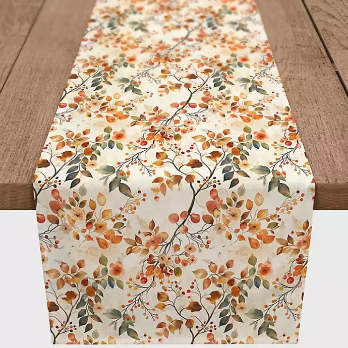 Best Kirklands Home Watercolor Autumn Botanicals Table Runner, 90 in.
