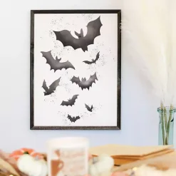 Kirklands Home Watercolor Bats Framed Art Print