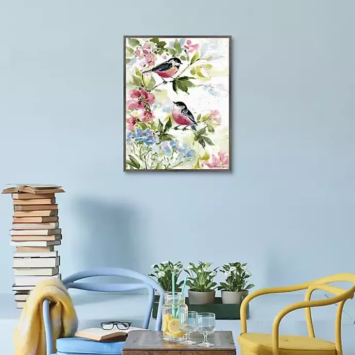 Sale Kirklands Home Watercolor Birds I Framed Canvas Art Print