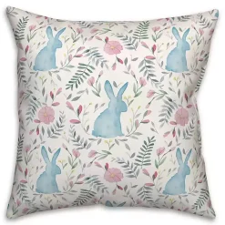 Online Kirklands Home Watercolor Bunnies Indoor/Outdoor Pillow