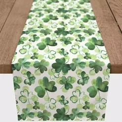 New Kirklands Home Watercolor Clovers Table Runner, 72 in.