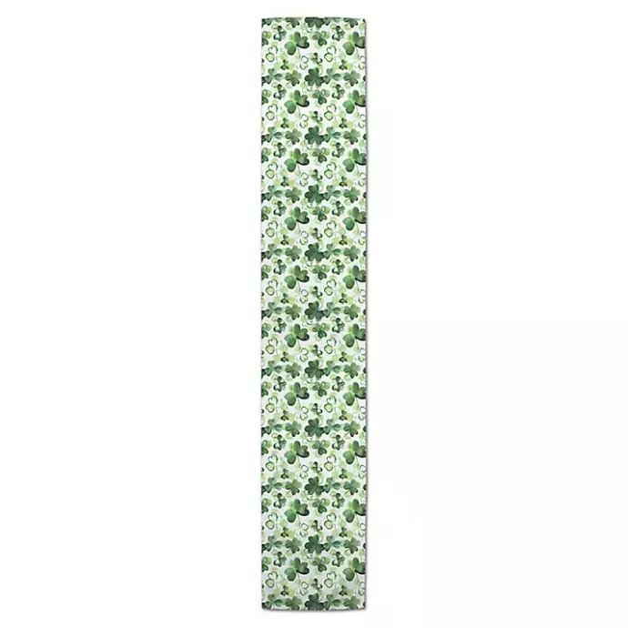 Hot Kirklands Home Watercolor Clovers Table Runner, 90 in.