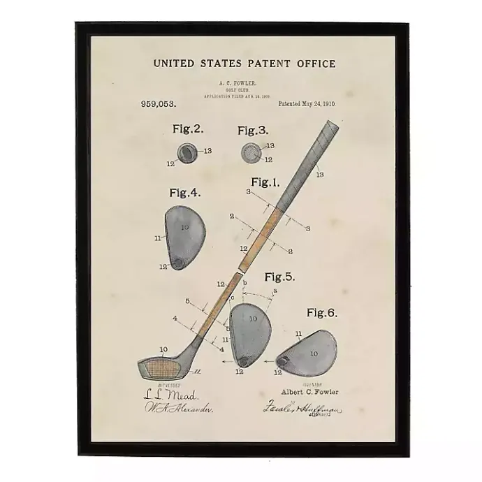 Sale Kirklands Home Watercolor Golf Club Framed Art Print