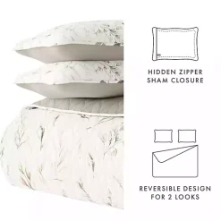 New Kirklands Home Watercolor Leaves Reversible 2-pc. Twin Quilt Set