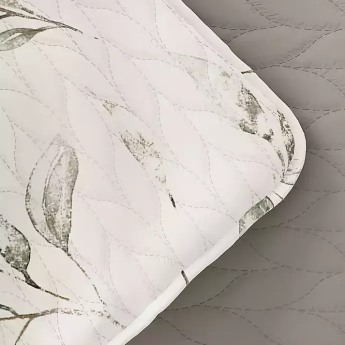 Kirklands Home Watercolor Leaves Reversible 3-pc. King Quilt Set