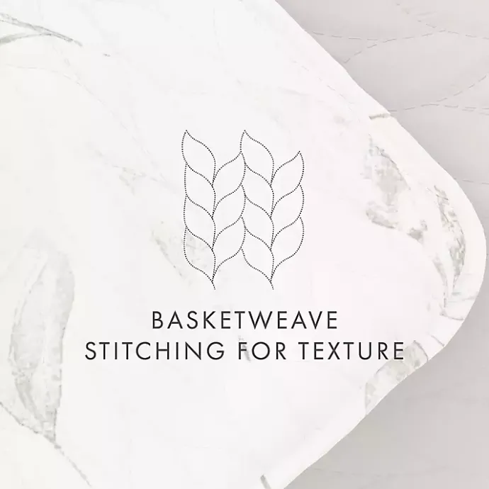 Kirklands Home Watercolor Leaves Reversible 3-pc. King Quilt Set