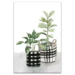 Discount Kirklands Home Watercolor Plaid Vase Canvas Art Print, 20x30 in.