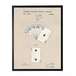 Sale Kirklands Home Watercolor Playing Cards Framed Art Print Tan