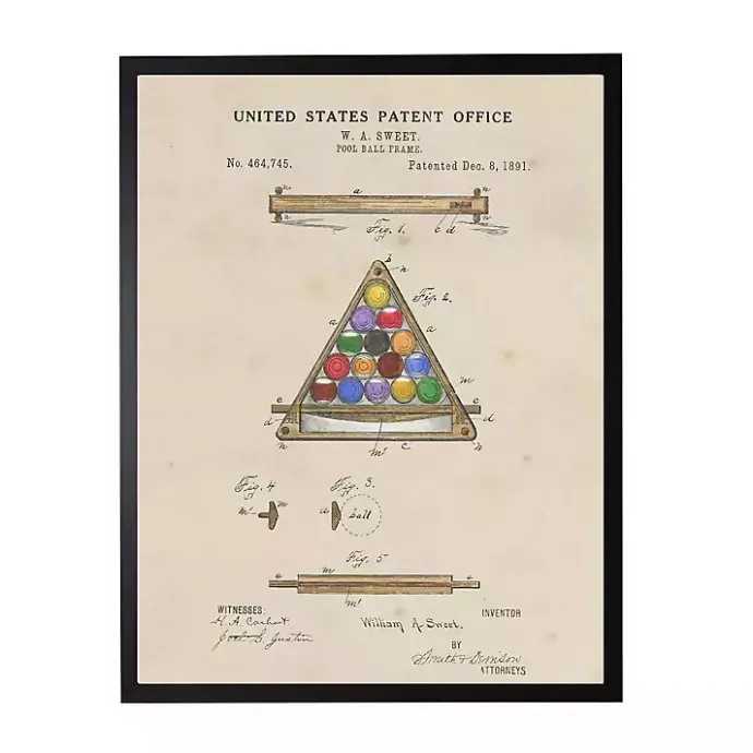 Outlet Kirklands Home Watercolor Pool Ball Frame Framed Art Print Tan