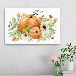 Outlet Kirklands Home Watercolor Pumpkins Canvas Art Print, 24x16 in.