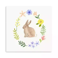 Best Kirklands Home Watercolor Wildflower Bunny Canvas Art Print