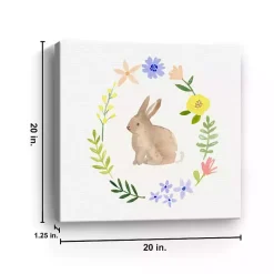 Best Kirklands Home Watercolor Wildflower Bunny Canvas Art Print