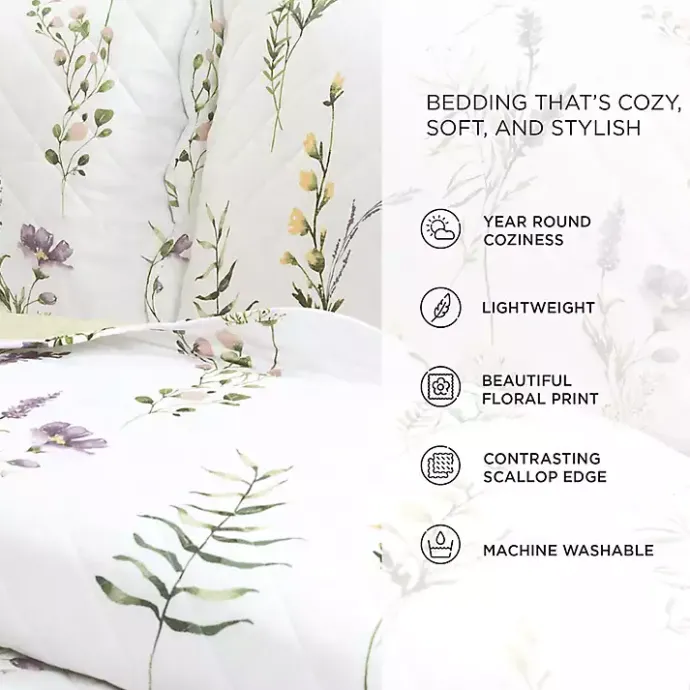 Outlet Kirklands Home Watercolor Wildflower 3-pc. Full/Queen Quilt Set