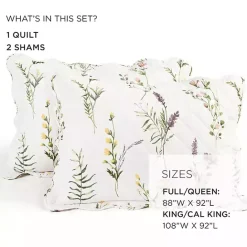 Outlet Kirklands Home Watercolor Wildflower 3-pc. Full/Queen Quilt Set