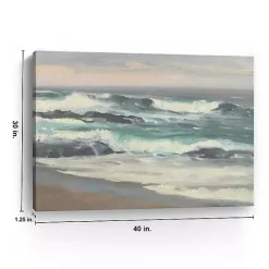 New Kirklands Home Waves Crashing Canvas Art Print Blue