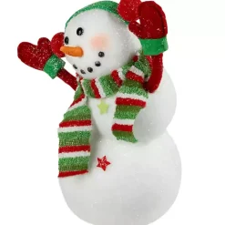 Sale Kirklands Home Waving Snowman with Ear Muffs Figurine White