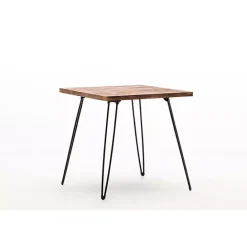 New Kirklands Home Weather Fir Wood and Hairpin Legs Accent Table