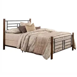 Hot Kirklands Home Weathered Brown Farmhouse Queen Bed