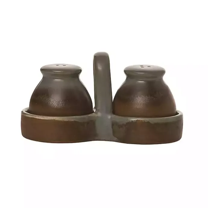 Hot Kirklands Home Weathered Salt and Pepper Shaker Set Brown