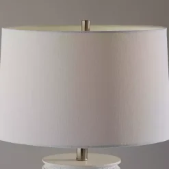 Sale Kirklands Home Weathered Cream Marissa Ribbed Table Lamp