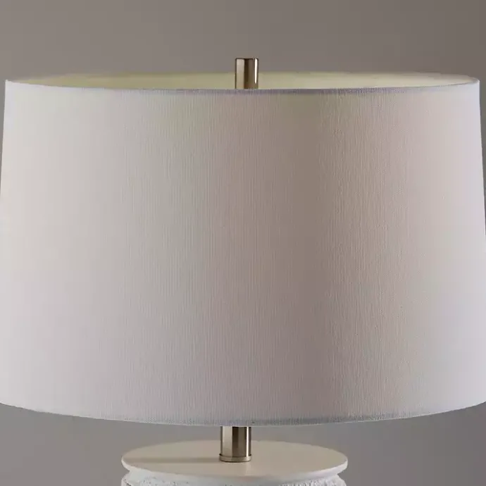 Sale Kirklands Home Weathered Cream Marissa Ribbed Table Lamp