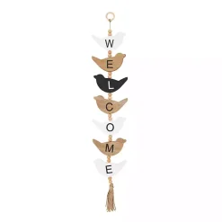 Outlet Kirklands Home Welcome Bird Shaped Wood Wall Sign