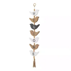 Outlet Kirklands Home Welcome Bird Shaped Wood Wall Sign