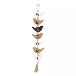 Outlet Kirklands Home Welcome Bird Shaped Wood Wall Sign