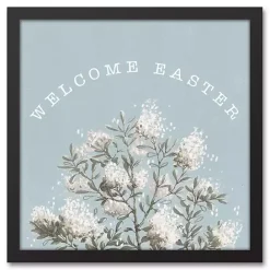 Outlet Kirklands Home Welcome Easter Hydrangea Framed Canvas Art Print