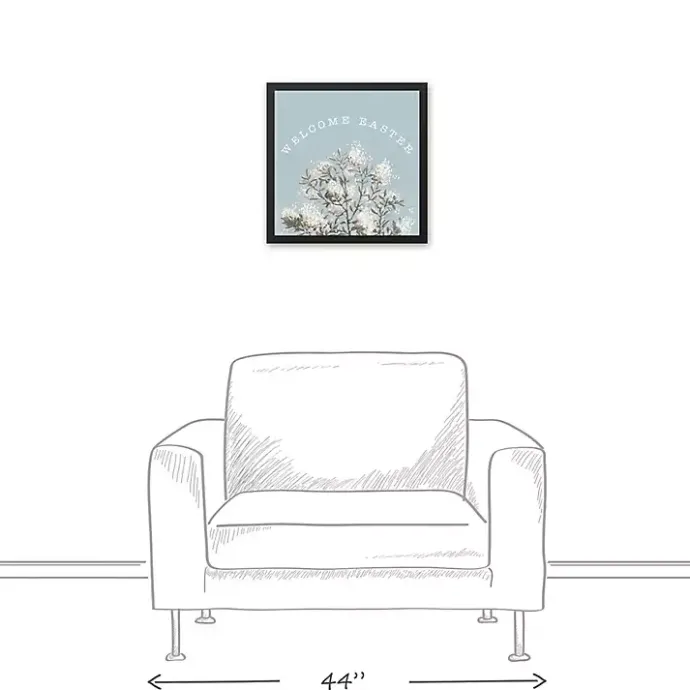 Outlet Kirklands Home Welcome Easter Hydrangea Framed Canvas Art Print